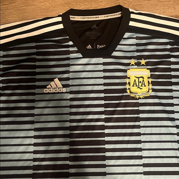 Adidas Argentina Training Jersey Men's L 2018/19 Parley Soccer FIFA Climalite - Picture 2 of 10